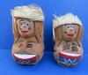 10 inches Painted and Carved Coconut Monkey Playing Drums and Wearing a Straw Hat - Pack of 1 @ $4.99 each;  Pack of 6 @ $4.00 each
