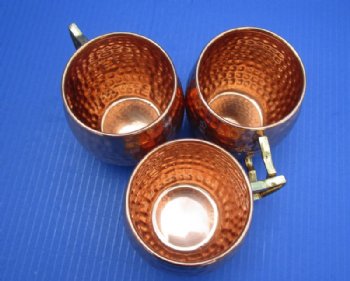 Moscow Mule Hammered Copper Mugs <font color=red> Wholesale</font> 4 by 3-1/2 inches - 10 @ $9.50 each