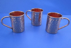 Moscow Mule Hammered Copper Mugs 4 by 3-1/4 inches - 2 @ $15.20 each