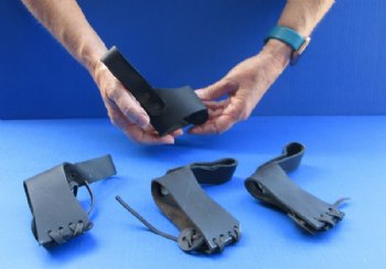 Black Leather Adjustable Drinking Horn Holsters <font color=red> Wholesale</font> - 20 @ $4.95 each