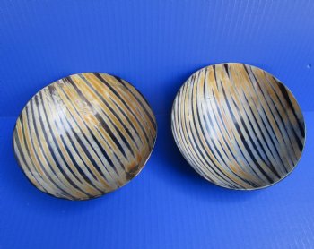 6 inches Striped Round Horn Bowl - $14.99 each
