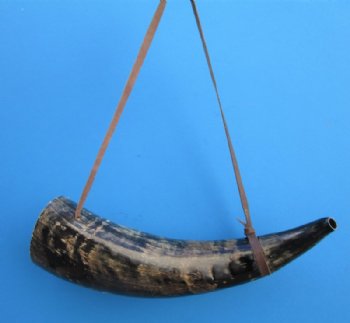 Large Vking War Horn with Leather Shoulder Strap 18 to 19-7/8 inches  - $28.99 each 