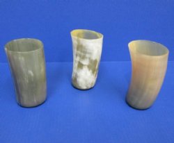 5 inches Cattle Horn Drinking Glass, Horn Cups (8 ounces )-  2 @ $11.00 each of 4 @ $10.40 each