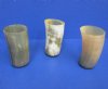 5 inches  Polished Water Buffalo Horn Drinking Glass, Horn Cups with a Marble Appearance - Pack of 4 @ $11.50 each; Bulk Pack of 8 @ $10.40 each; 