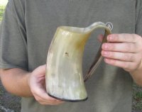 6 inches Polished Horn Beer Mug (15 to 16 ounces) - $27 each; 2 @ $25.50 each