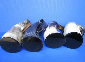 24 ounces Polished Horn Beer Mugs, Tankards <font color=red> Wholesale</font> 8 inches - 8 @ $25.20 each