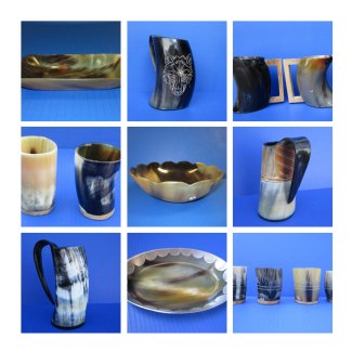Wholesale Horn Mugs, Bowls, Cups
