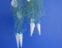 17 inches Coconut with Blue Fish Net and Assorted Shells Wind Chime - Pack of 6@ $5.20 each