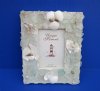 6-1/2 by 8 inches <font color=red> Wholesale</font> Sea Glass Picture Frame with Seashells for 3-1/2 by 5 inches Photos - Case of 15 @ $6.25 each
