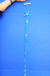 34 inches long Blue Starfish with Sea Glass Hanging Wall Decor in Bulk  - Pack of 5 @ $2.80 each;