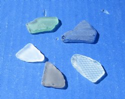 1/2 to 2 inches Assorted Pieces of Faux Sea Glass in colors of Blue, Green, Bronze, Clear - Case of 20 kilos @ $4.50 a kilo