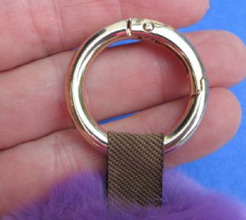 Wholesale  Authentic Dyed Rabbit Fur Bunny Keychains (Assorted Colors) - 12 @ $8.75