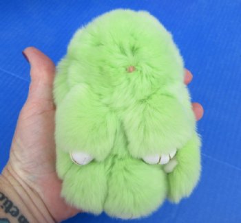 Wholesale  Authentic Dyed Rabbit Fur Bunny Keychains (Assorted Colors) - 12 @ $8.75