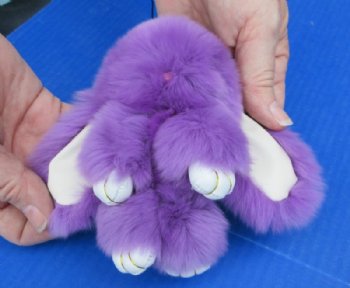 Wholesale  Authentic Dyed Rabbit Fur Bunny Keychains (Assorted Colors) - 12 @ $8.75