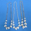 36 inches Brown and White Seashell Leis Accented with Clusters of Bubble Shells - Packed 1 dozen @ $16.80 a dozen ($1.40 each); 3 dozen @ $15.00 a dozen ($1.25 each)