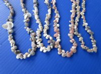 26 to 30 inches Gray, White and Pink Umbonium Shell Leis <font color=red>Wholesale</font>- Case of 420 @ .45 each