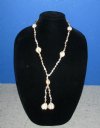 36 inches Tiny Nassarius and Cowrie Seashell Leis Necklaces with a Tassle - Pack of 1 doz @ $9.00 dz (.75 ea); Bulk Pack of 10 dz @ $7.80 dz (.65 each)