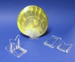 Small 2 Piece Clear Acrylic, Plastic Easel Stands <font color=red> Wholesale</font> 1-1/2 x 2-5/8 x 1-1/2 inches - Case of 288 @ .40 each