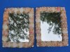 11 by 14 inches  Rectangle Seashell Mirror in tones of Pink, Peach and Tans for Coastal Home Decorating - Packed 1 @ $19.99 each