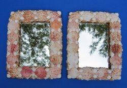8 by 10 inches Rectangle Pink Seashell Mirror - $12.99 each