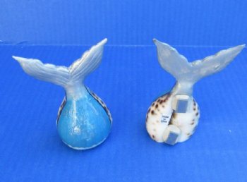 Hand Painted Tiger Cowrie Shell Whale's Tail Magnets  - 10 @ $2.30 each