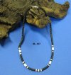 18 inches Black and White Coconut and Puka Shells Necklaces for Sale - Packed 12 @ $1.45 each