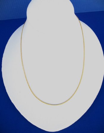18 inches Electroplated Thin Gold Chain Necklaces for Men and Women for Sale in Bulk -10 @ <font color=red>$3.60 each</font>(Plus $5.00 Ground Advantage Mail) 