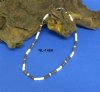18 inches White Puka Shells with Brown Coconut Beads Necklaces - Pack of 12 @ $2.10 each