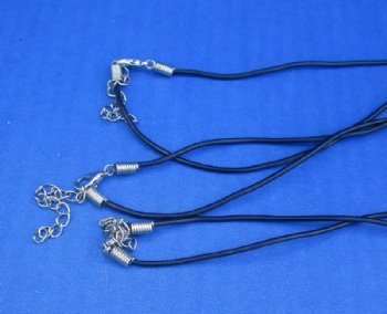 Genuine Alligator Tooth Necklace with Blue Tube Beads  <font color=red> Wholesale</font> and 3/4 to 1-1/2 inches Gator Tooth - 24 @ $4.50 each