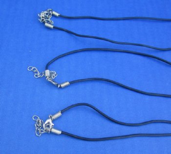 Alligator Tooth Necklace with Purple, Blue and White Abstract Design Beads 1/2 to 1-1/2 inches Gator Tooth, 20 inches - 3 @ $7.50 each
