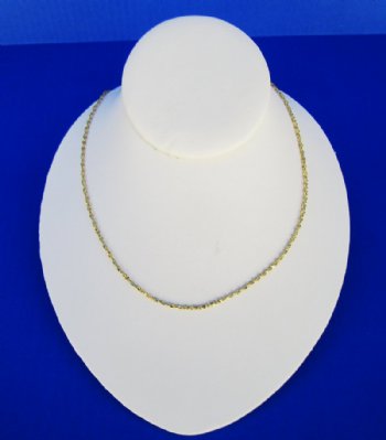 18 inches Electroplated Thin Rope Style Gold Chains for Sale in Bulk Pack of 10 @ <font color=red> $3.95 each</font> (Plus $5.00 Mail)