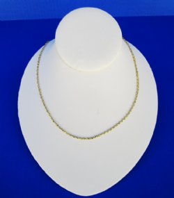 18 inches Electroplated Thin Rope Style Gold Chains for Sale in Bulk Pack of 10 @ <font color=red> $3.95 each</font> (Plus $5.00 Mail)