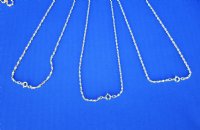 18 inches Electroplated Thin Rope Style Gold Chains for Sale in Bulk Pack of 10 @ <font color=red> $3.95 each</font> (Plus $5.00 Mail)
