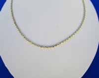 18 inches Electroplated Thin Rope Style Gold Chains for Sale in Bulk Pack of 10 @ <font color=red> $3.95 each</font> (Plus $5.00 Mail)