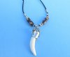 20 inches Genuine Alligator Tooth Necklace with Black and Gold Sunburst Beads and a 3/4 to 1-1/2 inches Gator Tooth - Pack of 2 @ <font color=red> $8.50 each</font> (Plus $5.00 First Class Mail)