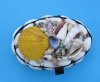 6-1/4 inches long Oval Seashell Jewelry Box Lined with Black Felt, Hand Crafted with Beautiful Real Seashells - $8.99 each