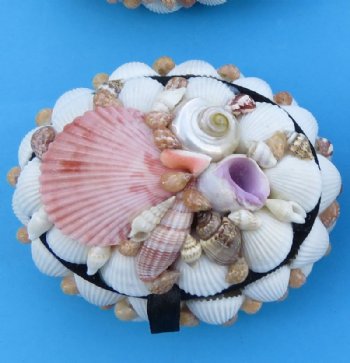 3-1/2 inches long Small Oval Seashell Box - 6 @ $4.00 each