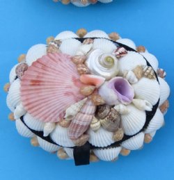 3-1/2 inches long Small Oval Seashell Box - 6 @ $4.00 each