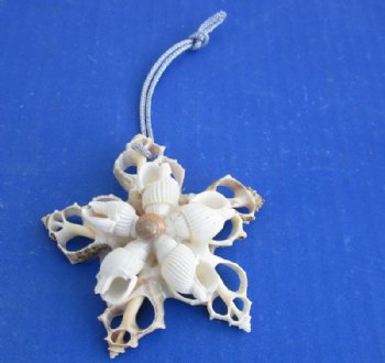 3 inches Seashell Flower Christmas Tree Ornaments made out of Cut Shells - 12 @ $1.60 each