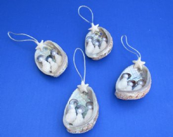 3" Abalone Shell Christmas Tree Ornaments - 10 @ $1.60 each