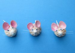 2 inches Tiny Seashell Mice Novelties - 10 @ $1.20 each; 20 @ $1.05 each