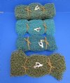 5 by 10 foot Blue and Brown Decorative Fish Net Wall Decor with a Center Cut Murex and 2 rope ties - Pack 1 @ $6.99 each; Pack of 6 @ 6.00 each