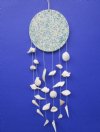 20 inches long Seashell Wind Chime with Blue Crushed Shells and Strands of Assorted White Seashells - Pack of 6 @ $2.85 each; Bulk Pack of 12 @ $2.50 each