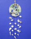 19 inches Sea Glass with White Seashells Wind Chime for Summer Party Favors and Game Prizes - Bulk Pack of 6 @ $3.38 each