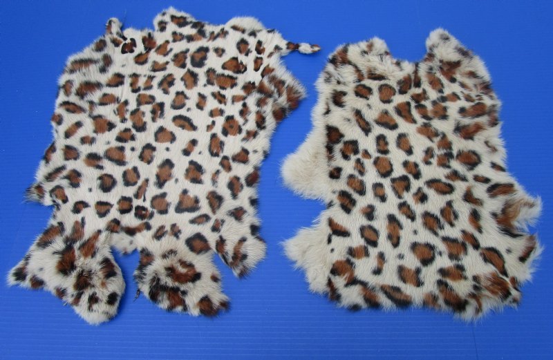 Soft Tanned Leopard Print Rabbit's Fur, Pelt, Skin for Sale