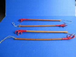 19 inches Painted Red Chicken Foot Back Scratcher - 2 @ $12. each