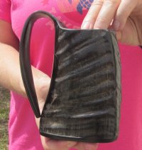 8 ounce Buffalo Horn Mug with Natural Ridges 5 inches tall -  $24.99;  2 @ $21.60 each