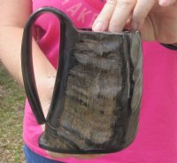 8 ounce Buffalo Horn Mug with Natural Ridges 5 inches tall -  $24.99;  2 @ $21.60 each
