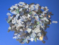 1/2 to 2 inches Assorted Pieces of Faux Sea Glass in colors of Blue, Green, Bronze, Clear, Black - Case of 20 kilos @ $4.50 a kilo