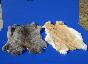 Natural Rabbit Fur, Pelts, Skins Assorted Colors <font color=red> Wholesale</font> - 11 @ $8.75 each